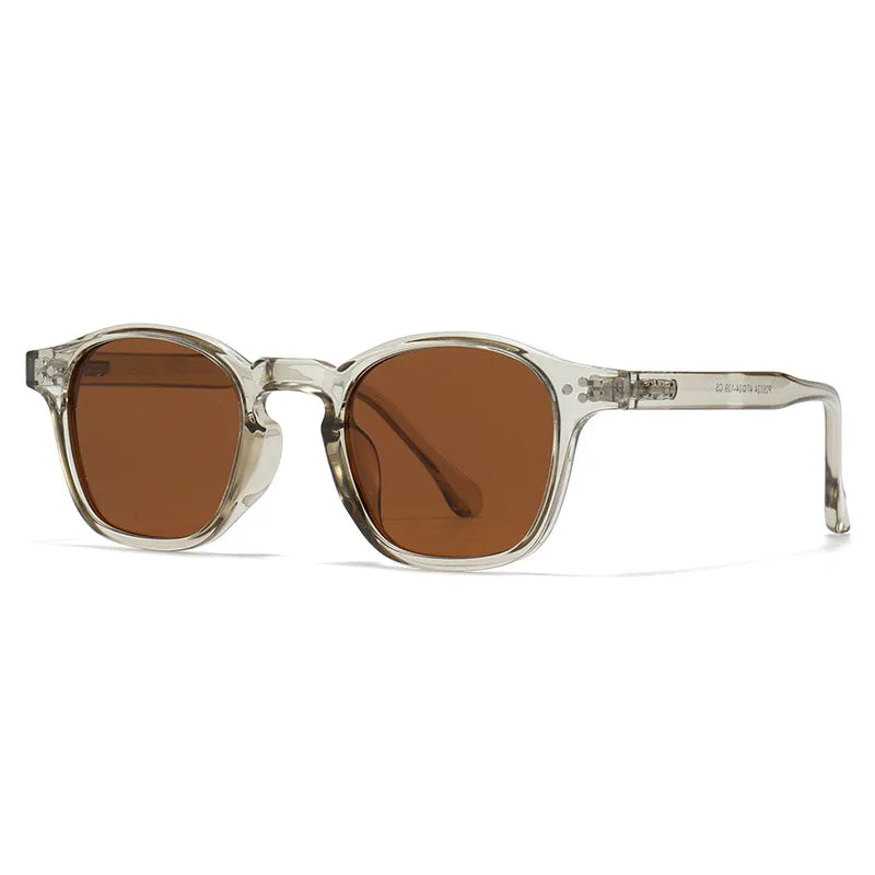 JNPCXI Polarized Vintage Rivets Polygon Round Women Sunglasses Fashion Men Shades UV400