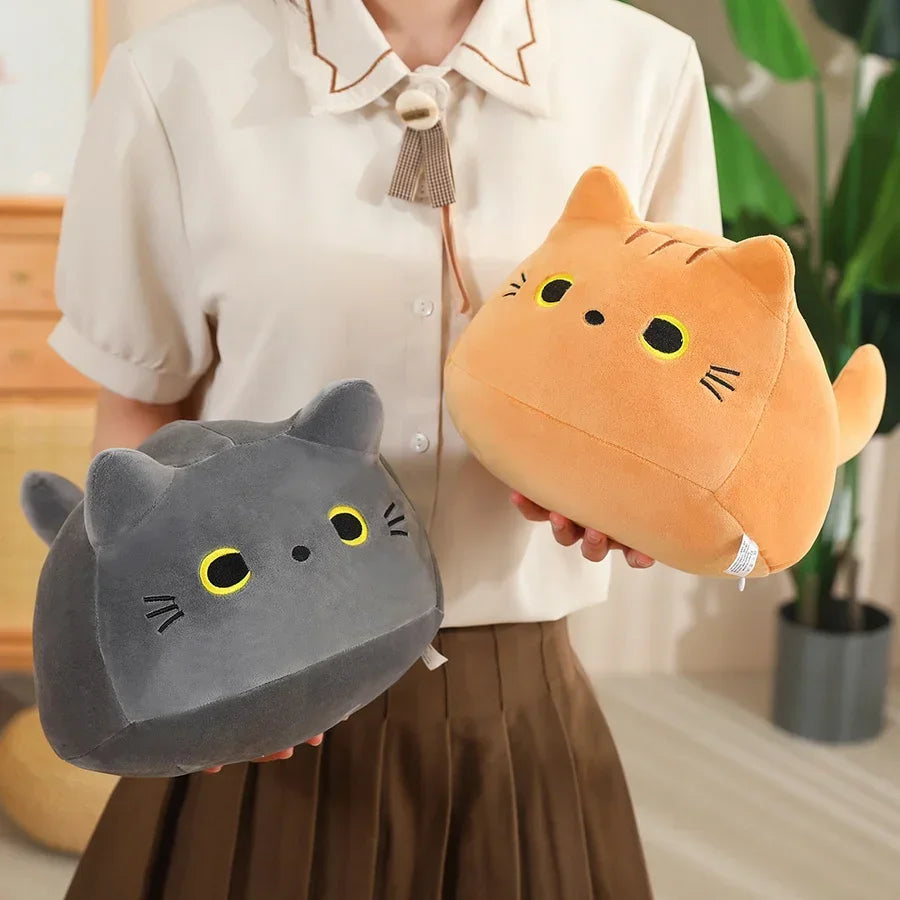 Kawaii Creative Oval Cat Plush Doll Four Baby Cat Pendants In A Big Mother Cat Body Combined Doll Super Soft Gift For Boys Girls