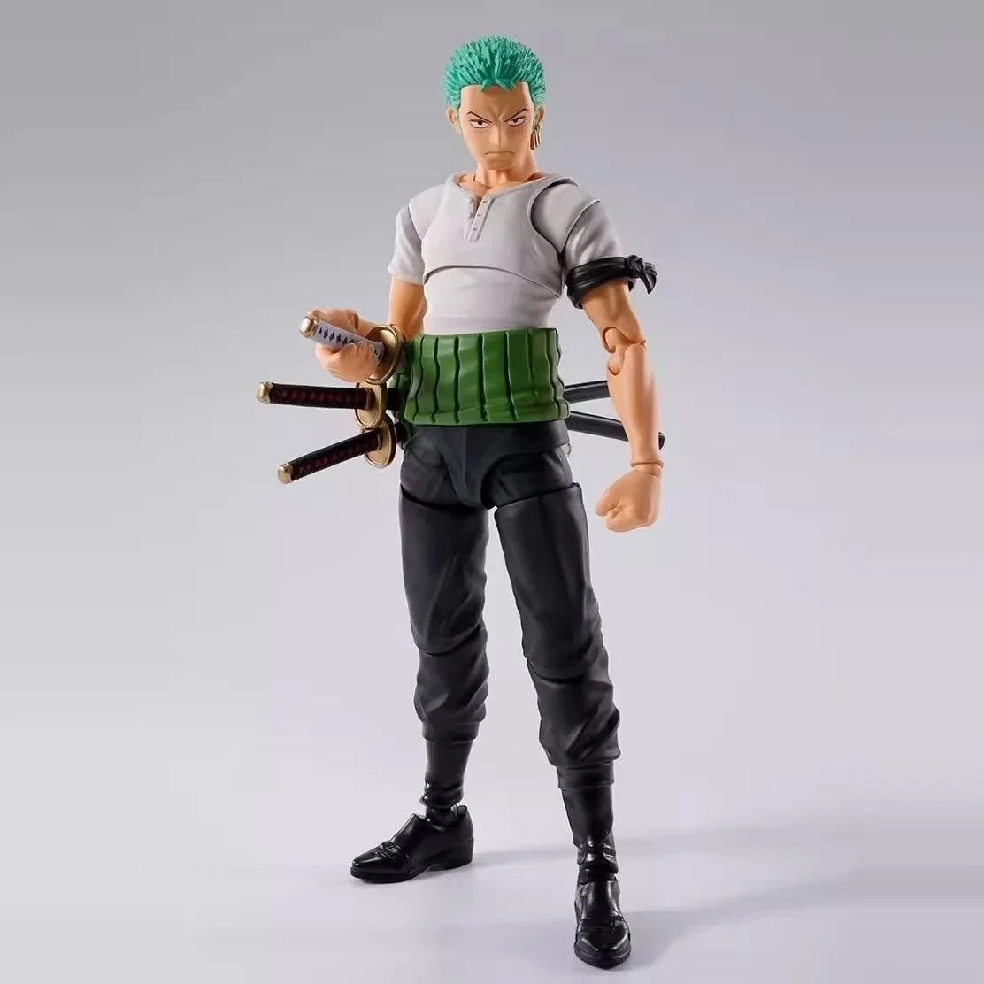 【IN STOCK】Original Bandai S.H.Figuarts One Piece Roronoa Zoro Romance Dawn 15cm Figure Collectible Model Toy Gift