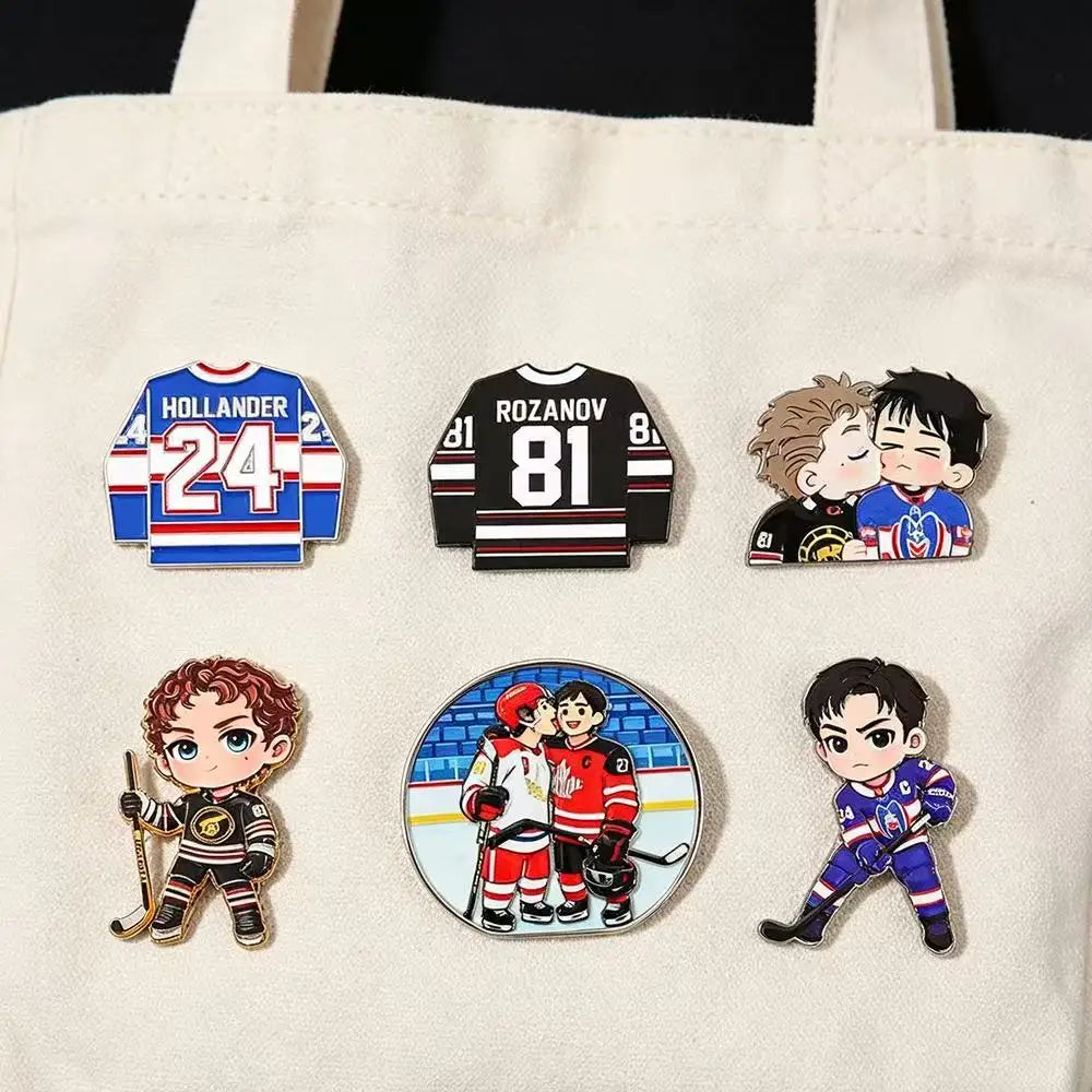 6pcs brooch set PK-themed badges, pins for bags and outfits, gift for Backpacks And Bags Lapel Badges Jewelry Gift for Fans