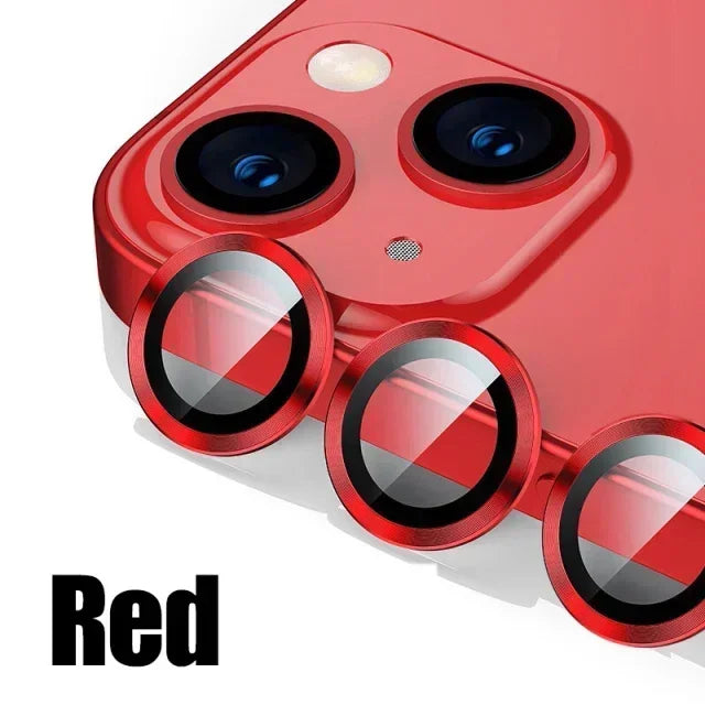 3Pcs Red Camera Lens Protector iPhone 11-15 ProMax 14/13 Mini 15 Plus