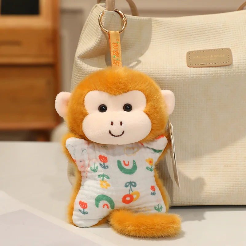 Good Quality and Cute Bean Bag Plush Toy  Cartoon Animal Doll Monkey Frog Cat Fox Panda Furry Forest Animals Doll Birthday Gift