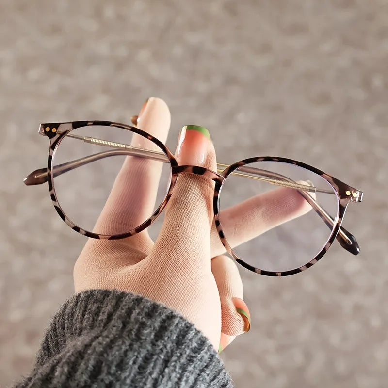 Stylish Millennial ultra-light material metal round frame blue blocking glasses for both men and women