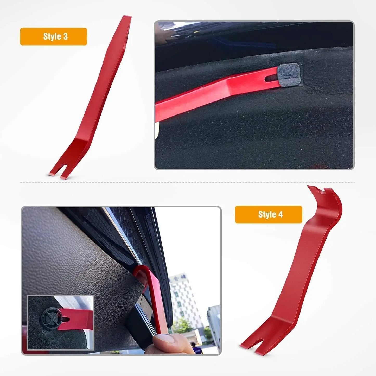 5 PCS Nylon Auto Trim Removal Tool Kit No-Scratch Removal Tool Kit for Car Clip Panel & Audio Dashboard Dismantle