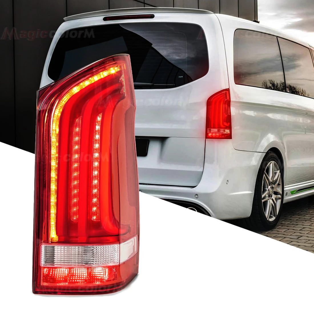 Car Tail Lamps For Mercedes-Benz Vito V-Class W447 2015 2016 2017 2018 2019 2021 2022 LED Brake Turn Signal Rear Fog Taillights