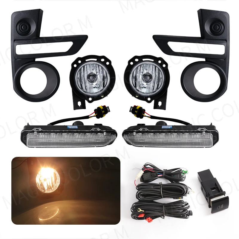 DLAA Led Fog Lamps For Toyota Raize 2020 2021 2022 Daytime Running Light DRL Halogen Front Auto Driving Daylight Car Accessories
