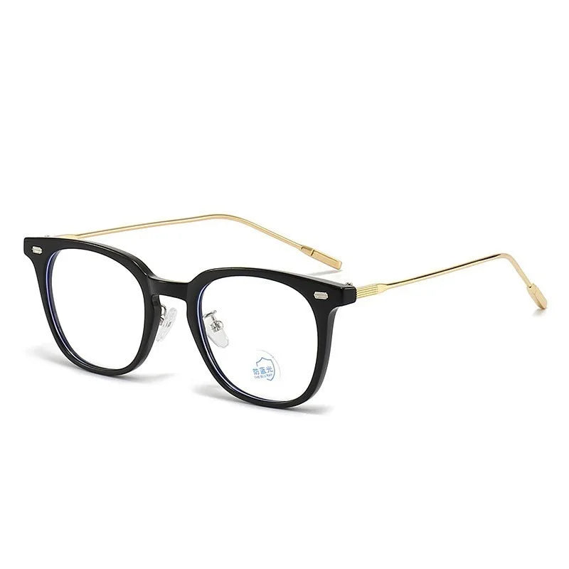 Anti Radiation Eyeglasses Square Computer for Women Men Replaceable Lens