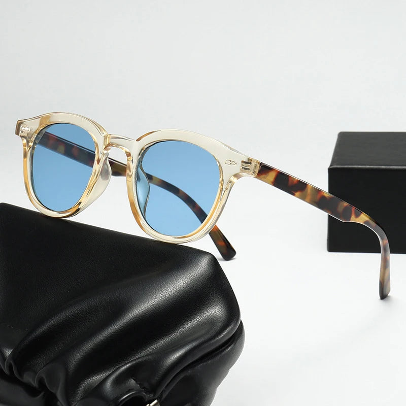 JNPCXI Vintage Small Round Men Sunglasses Fashion Gradient Shades UV400 Women Trending Rivets Punk Sun Glasses