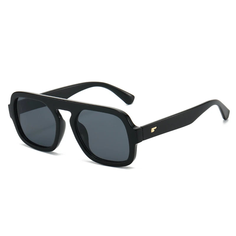 JNPCXI Ins Popular Fashion Square Sunglasses Women Retro Rivets Clear Gradient Shades UV400 Men Trending Sun Glasses