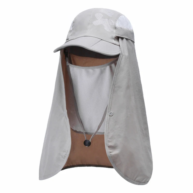 Xinbaoguan 100% polyester9074 men's and women's oversized shawl sun hat outdoor sun protection quick drying folding baseball cap