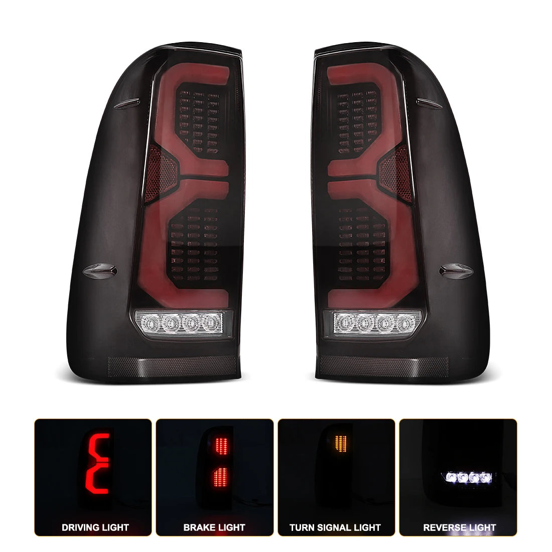 Tail Lamps For Toyota Hilux VIGO 2005 2006 2007 2008 2009 2010 2011 2012 2013 2014 Brake Turn Signal Reverse Driving Tailights