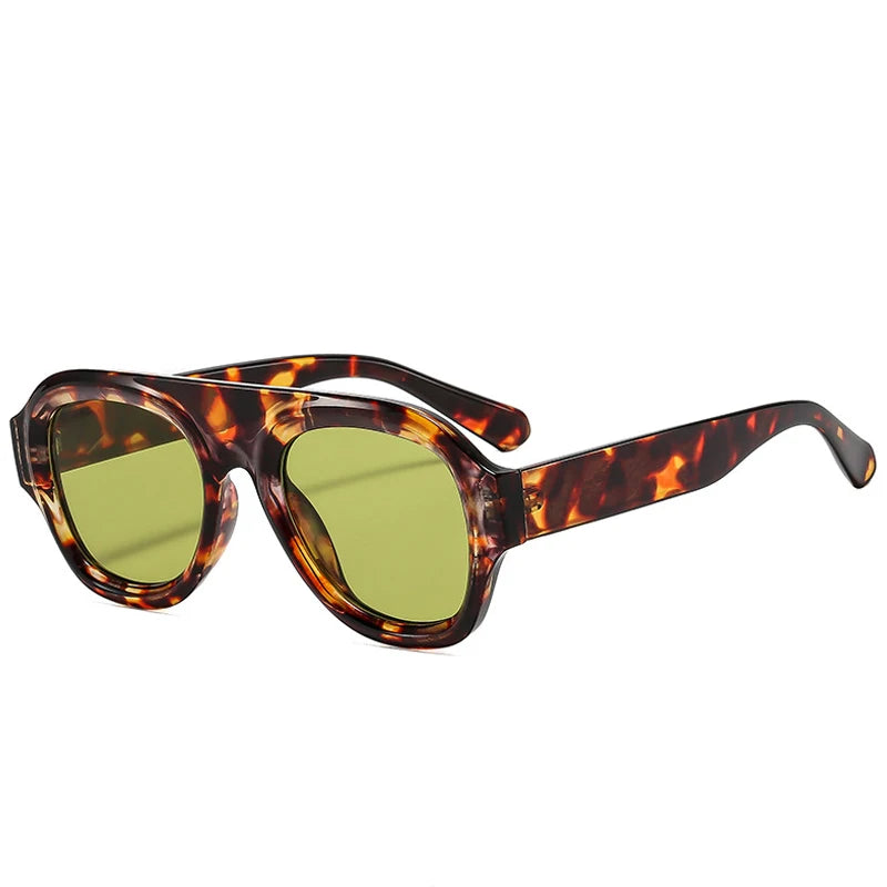 JNPCXI New Retro Big Frame Oval Punk Women Sunglasses Luxury Tea Sunglass Men Outdoor Sports Eyewear Unisex Lentes UV400
