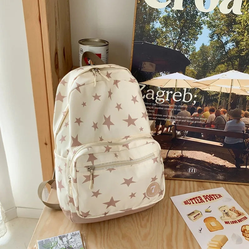 Star Backpack for Women Men 17 Inch Star Laptop Backpack College Bag Cute Travel Backpack Student Back To School Casual Bookbag