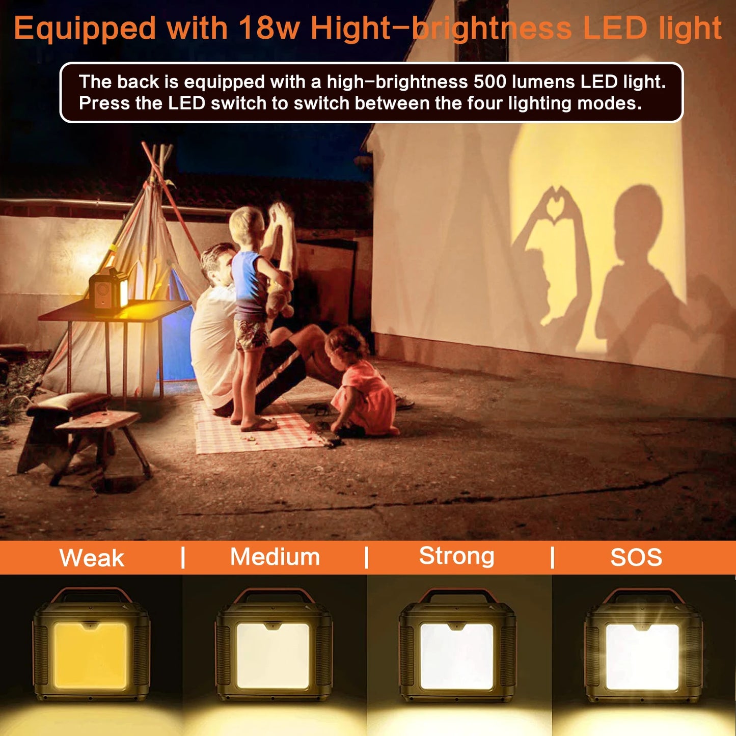 Power Station, 300W 296Wh Solar Generator Quick Charge 110V AC Outlets/DC Ports