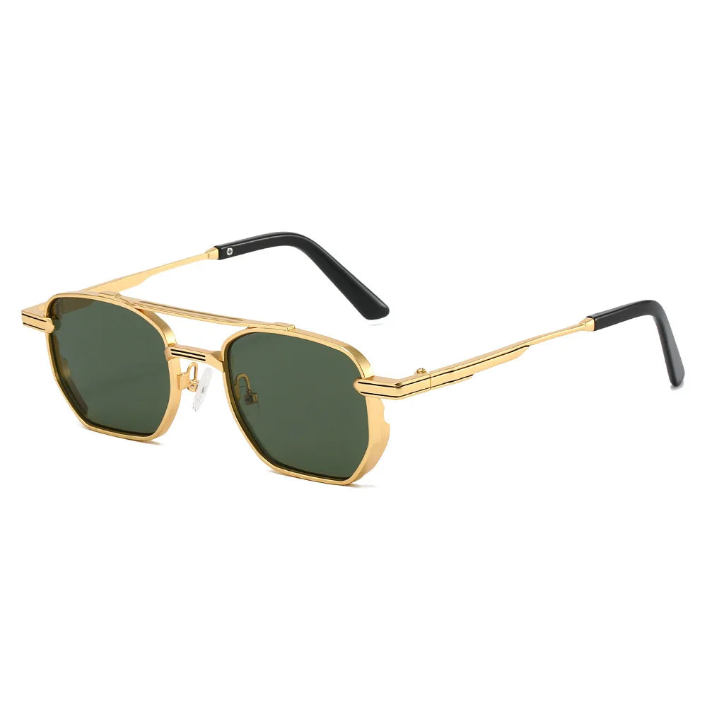 JNPCXI New Vintage Double Bridges Pilot Women Sunglasses Metal Frame Gradient Shades UV400 Men Trending Sun Glasses