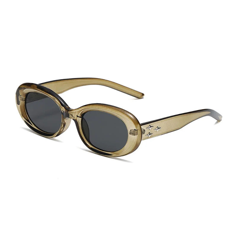 Fashion Small Frame Oval Sunglasses Retro Shading Sun Glasses for Women/Men