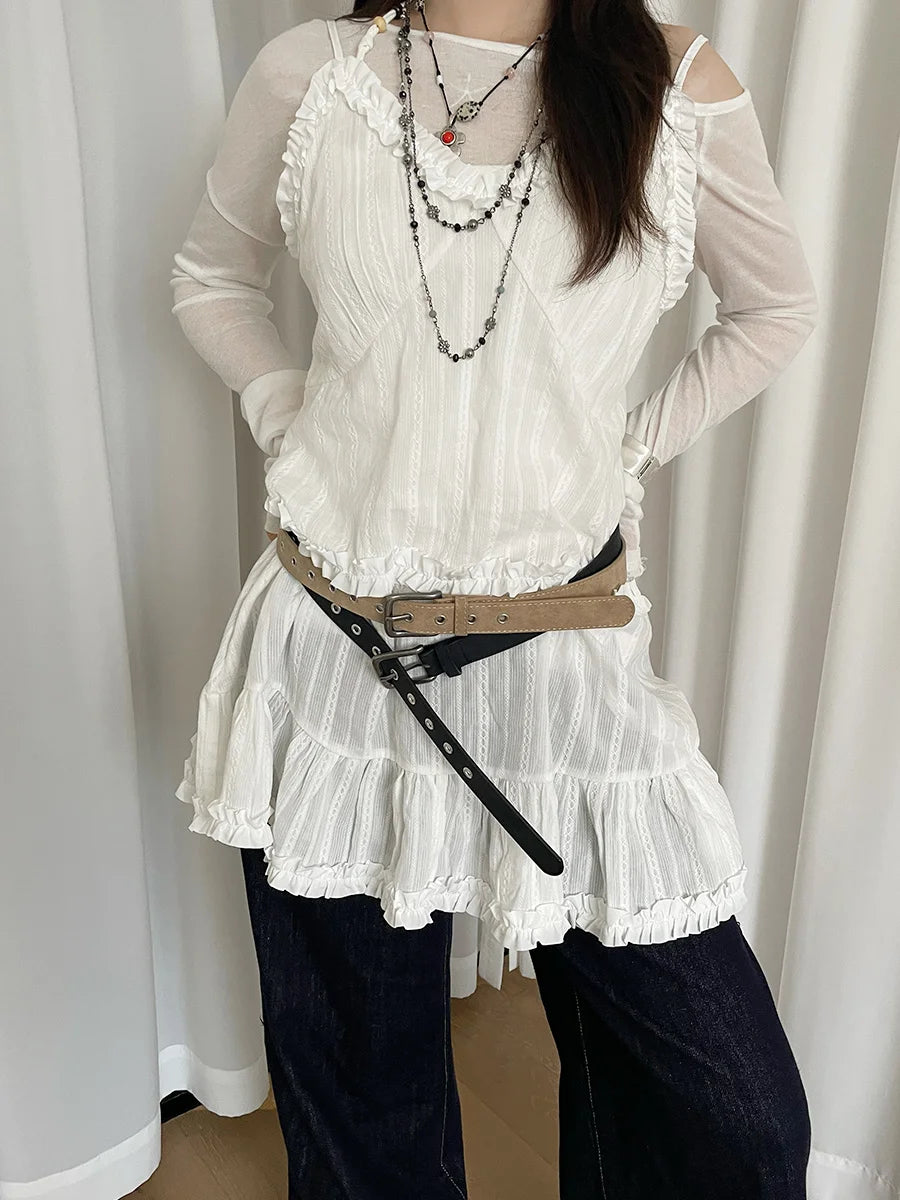 Retro Simple Hollow Out Belt For Women Matte Casual Hot Girl Style With Half Skirt Versatile Fashion Personal Belt