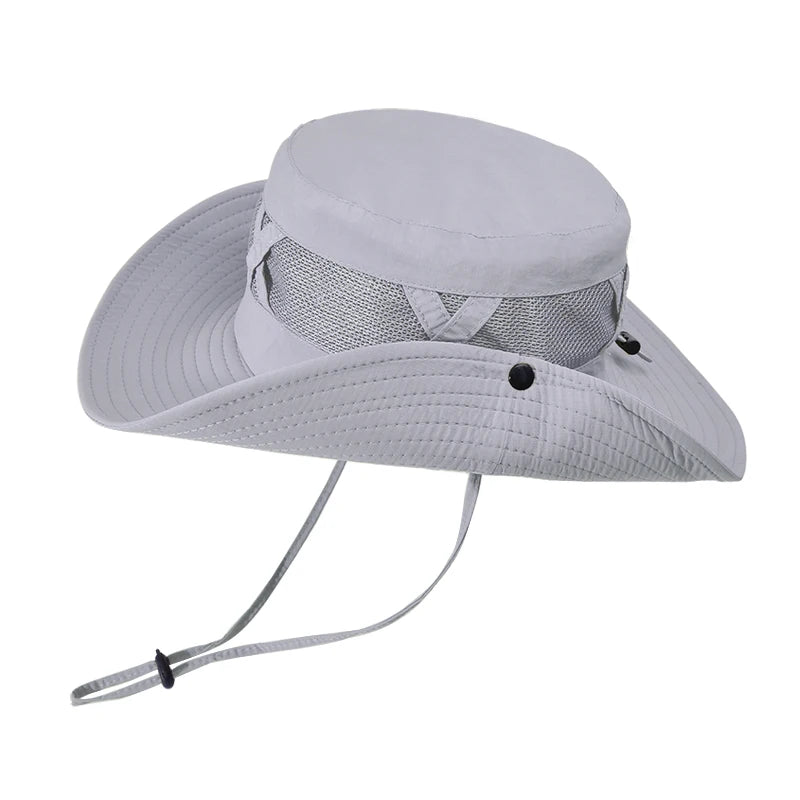 Xinbaoguan 100% Nylon Spring/Summer Big Eaves Breathable Sunshade Fisherman Hat Men's Sunscreen Sun Hat Fishing Hat