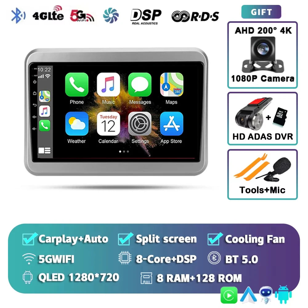 For Suzuki Spacia 2 II 2017 - 2023 2K 12+256 QLED Android 15 CarPlay Car Radio Multimedia Video Player GPS stereo Head Unit 4G