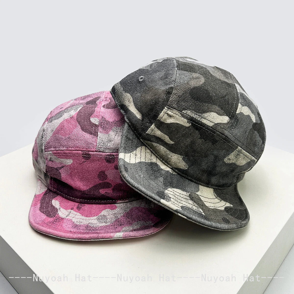 New Men Women American Retro Camouflage Color Baseball Hats Sunshade Street Versatile Peaked Caps Short Eave Fashion Personal