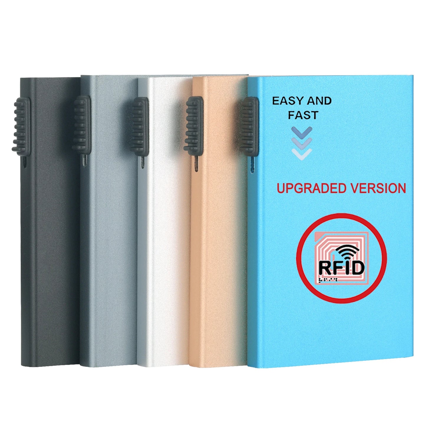 3PC Magic ID Bank Credit Card Holder Smart Wallets Men Unisex Pop-Up Cardholder