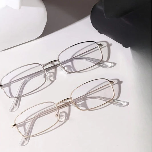 2PCS New Retro Square Small Frame Glasses Frame for Women's Anti Blue Light Glasses New Fashion Y2K Style Eyeglasses Frame