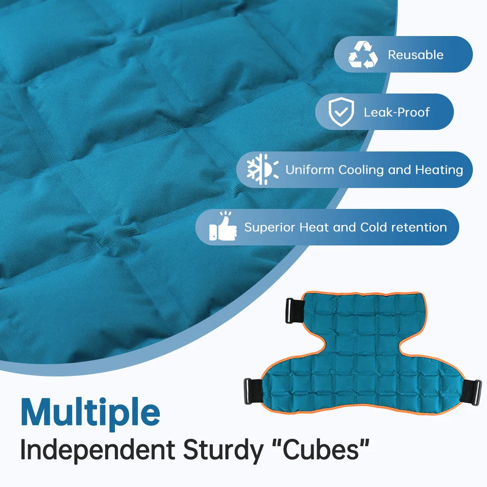 Shoulder Brace Belt Self-absorbing Water Reusable Ice Pack Shoulder Hot & Ice Compress Pad for Pain Relief Sports Injuries Care