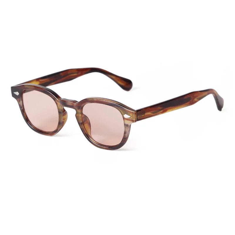 JNPCXI Fashion Gradient Blue Round Sunglasses for Women Men Vintage Tortoise Square Sun Glasses Lunettes De Soleil