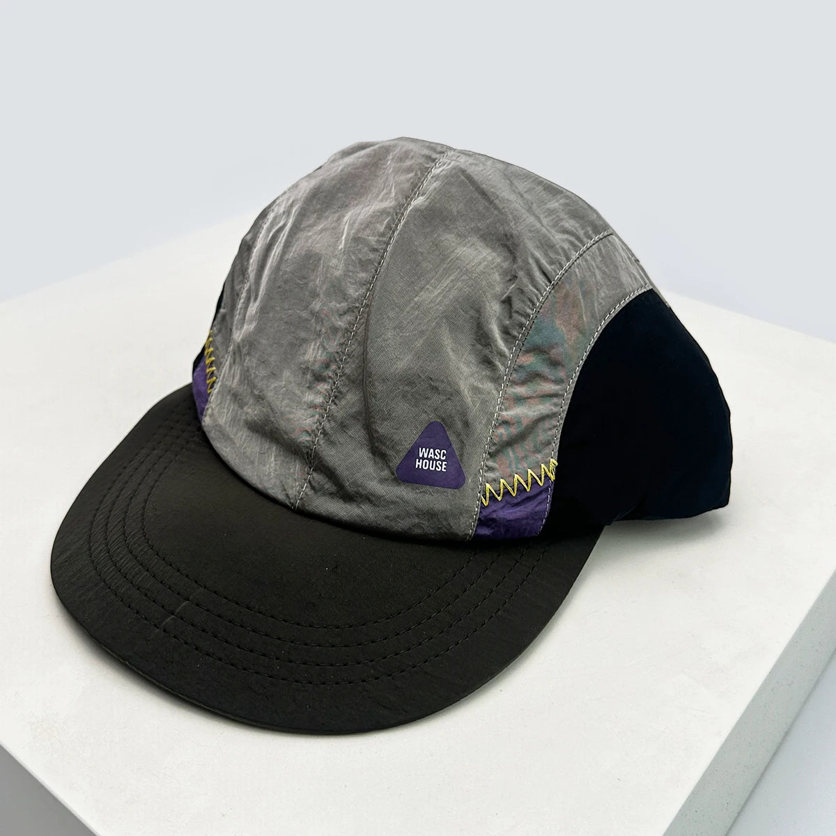 New Unisex Flat Eave Letter Baseball Hats Sunshade Retro Breathable Quick Drying Peaked Caps Versatile Color Block Fashion ins