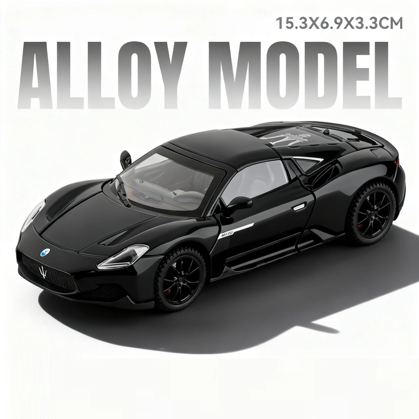 1:32 MC20 720S Miniature Sports Car Diecast Alloy Model Toys with Sound Light Pull Back Doors Opened Vehcies Kids Christmas Gift