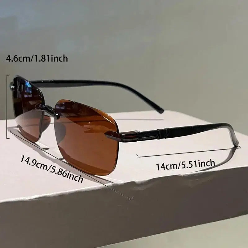 Frameless Lenses Driving Specific Glasses Anti Glare Glasses High-end Feel