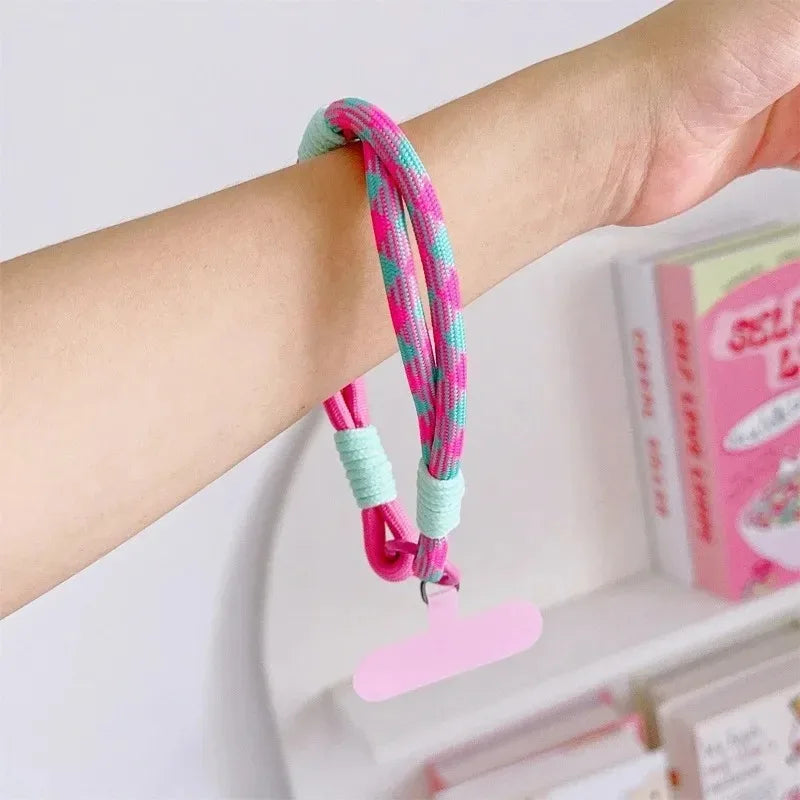 Universal Adjustable Mobile Phone Lanyard Short Wrist Strap with Self-locking Anti-drop Design Durable Polyester Phone Strap