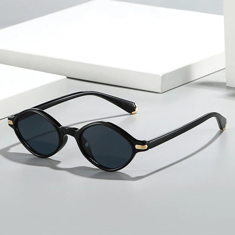 JNPCXI New Retro Polygon Cat Eye Sunglasses Women Fashion Leopard Shades UV400 Men Rivets Sun Glasses