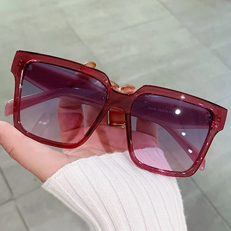 JNPCXI New Vintage Square Sunglasses Men Women Retro Purple Sun Glasses Unisex Ins Popular Shades Women Eyewear UV400