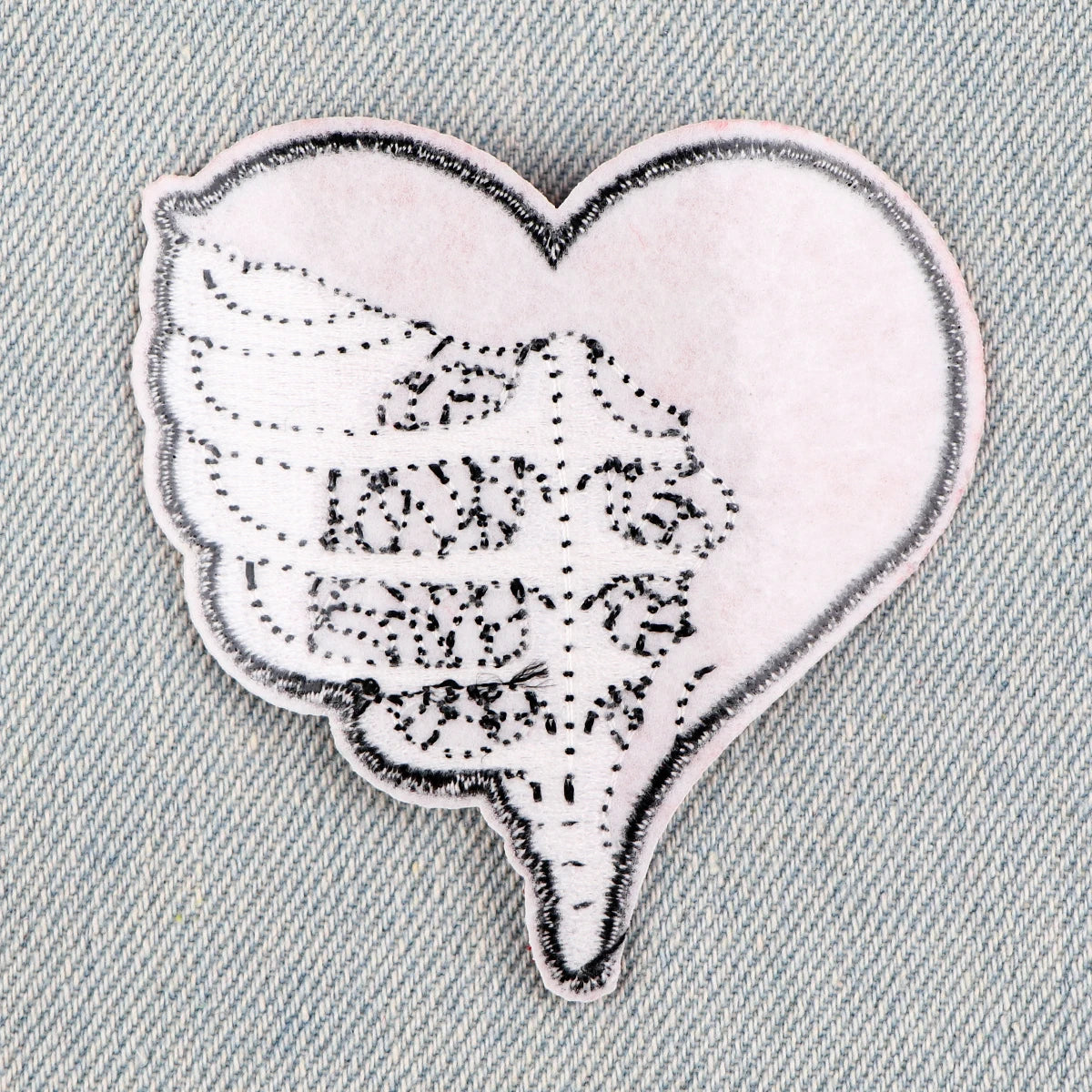 Skeleton Heart Embroidery Patch Nurse Doctor Iron On Patches For Clothing Thermoadhesive Patches On Clothes DIY Sew Badges