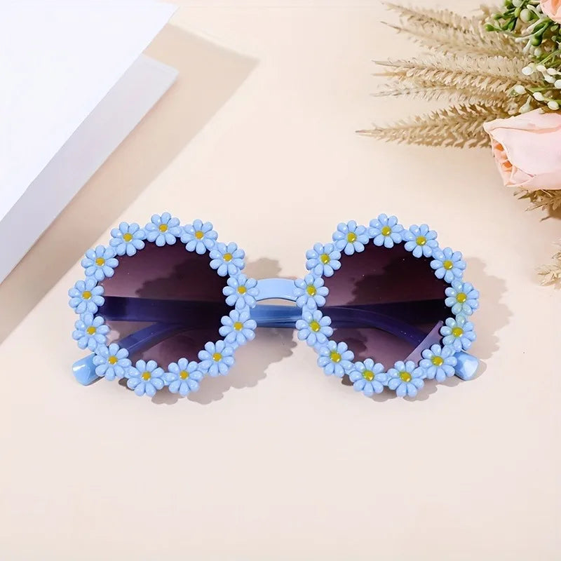 Charming Girl Flower Fashion Glasses, Glasses for Girls