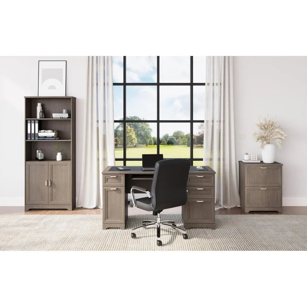 ® Magellan 59"W Manager's Computer Desk, Gray