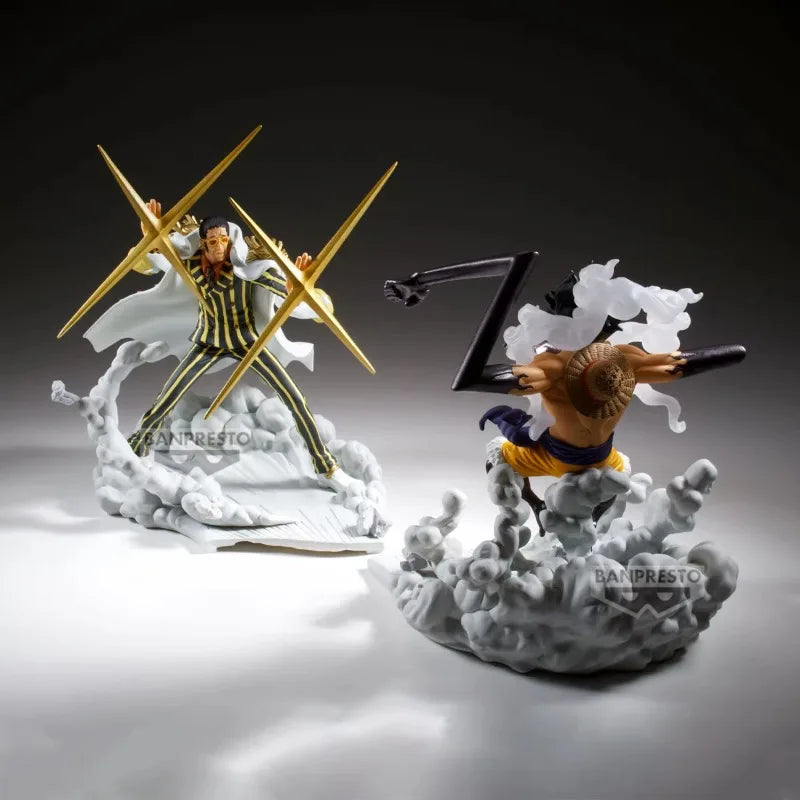 【IN STOCK】Original Banpresto One Piece Luffy Gear 4 Snakeman vs Kizaru Borsalino Battle Scene Figure 22cm PVC Collectible Model