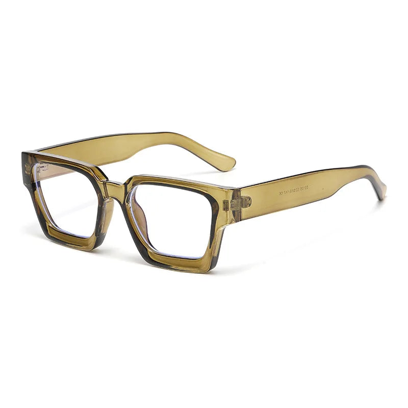 JNPCXI New Color Ins Popular Women Square Sunglasses Retro Men Tinted Leg Shades UV400