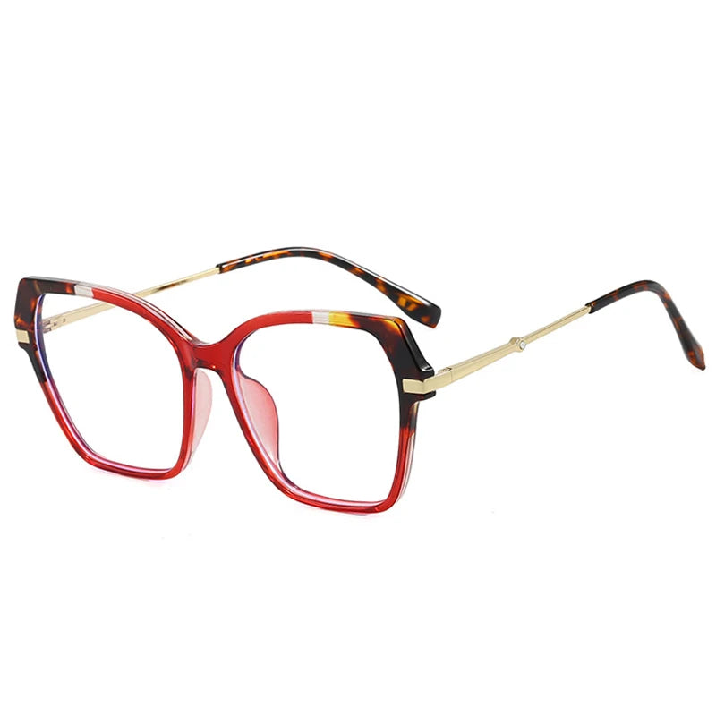 JNPCXI New Polygon Square Double Color Sunglasses Women Fashion Gradient Shades Men Eyeglass Frame