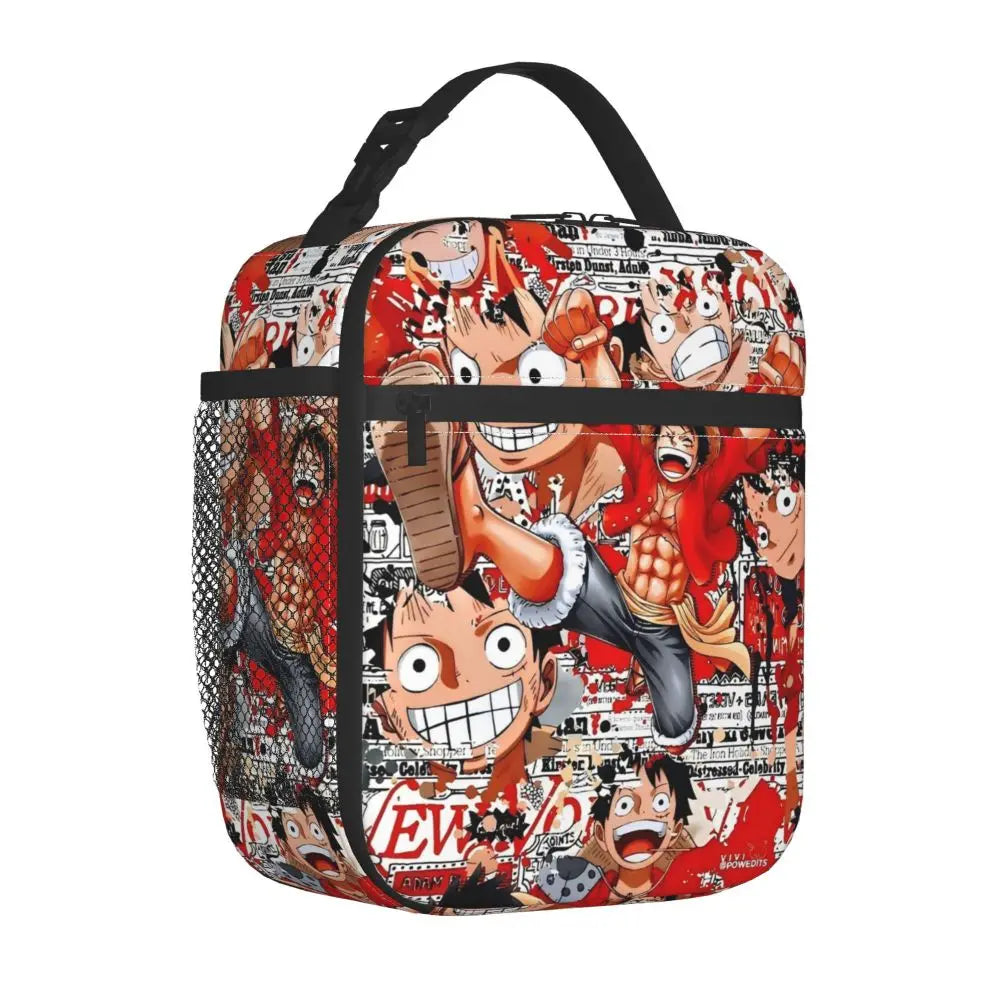 One Piece Monkey D Luffy Anime Insulated Lunch Thermal Bag Work School Bag M5