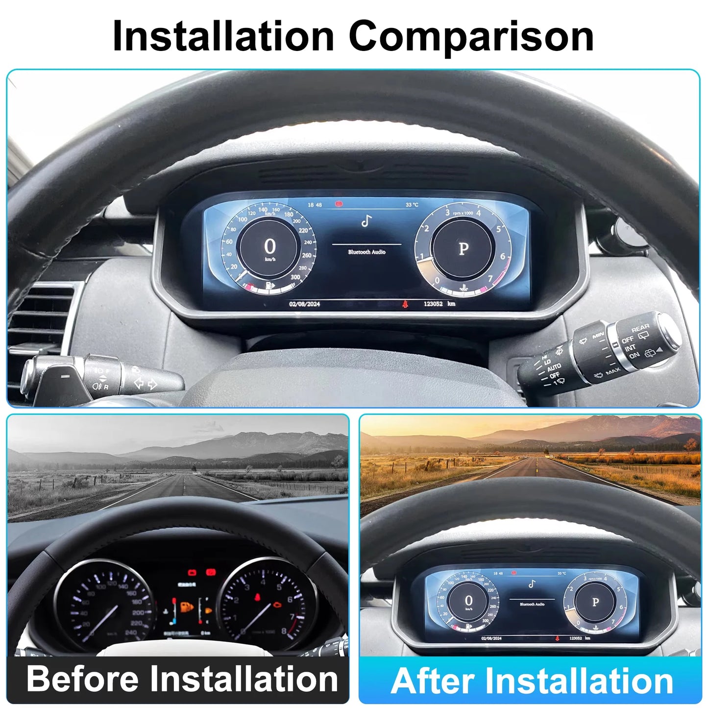 12.3-inch cluster digital instrument cluster For  Land Rover Discovery 5 2017-2021 speedometer iOS CarPlay