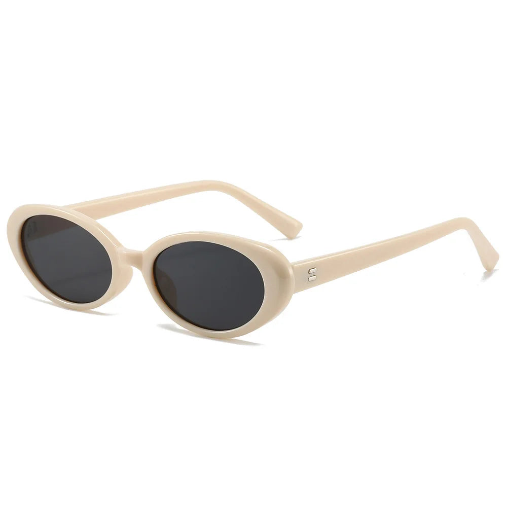 JNPCXI Small Oval Sunglasses for Women's Vintage Design Sun Glasses Shades Female Sexy Retro Punk Men Outdoor Trendy Eyewear