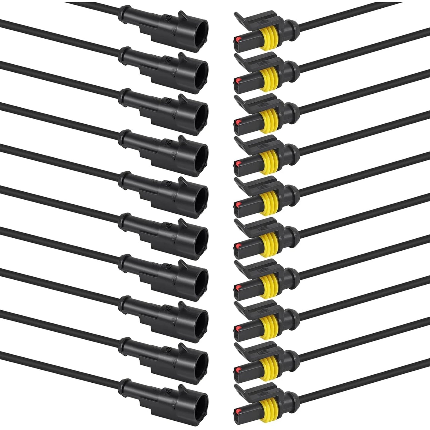 10Pcs 1 Pin Connector Waterproof Electrical 1 Pin Plug Auto Electrical Wire Connectors Quick Disconnect Automotive Connectors