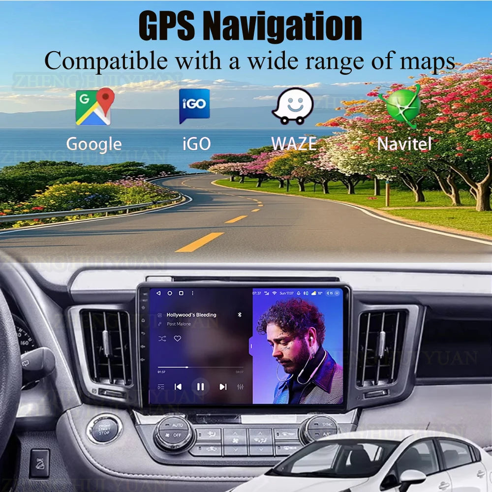 WIFI 4G Car Radio For Toyota RAV4 2013 2014 2015 2016 2017 2018 2019 XA40 RHD Android 15 Auto Wireless Carplay Car Multimedia DI
