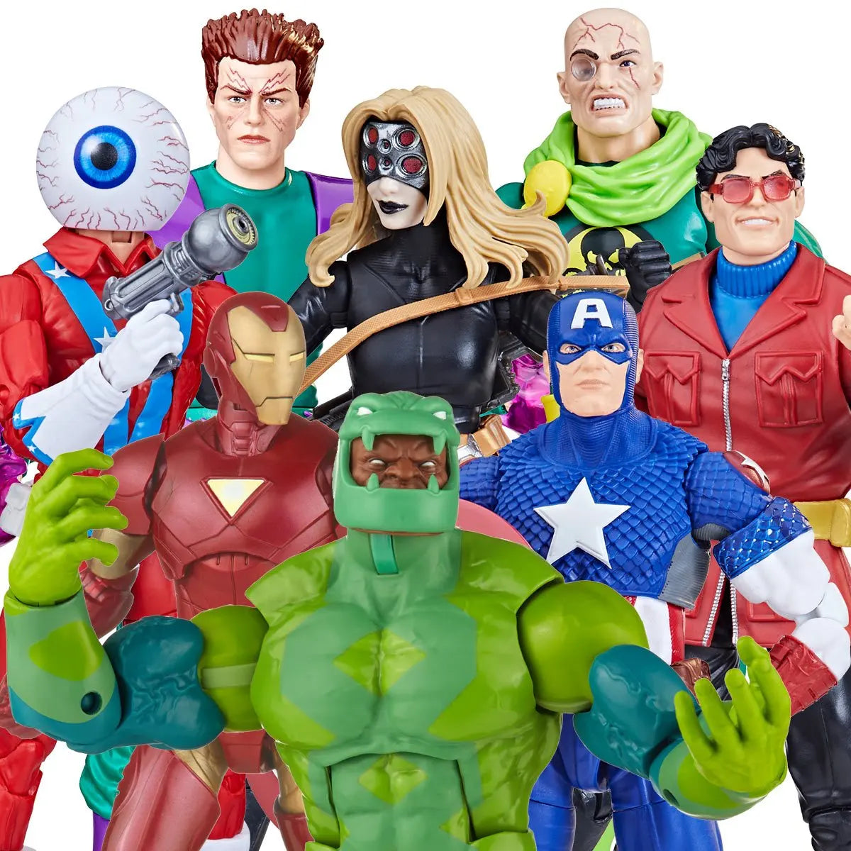 Marvel Legends Extremis Iron Man Orb Molecule Ultimate Captain America Baron Von Strucker Puff Adder BAF Wave 6" Action Figure