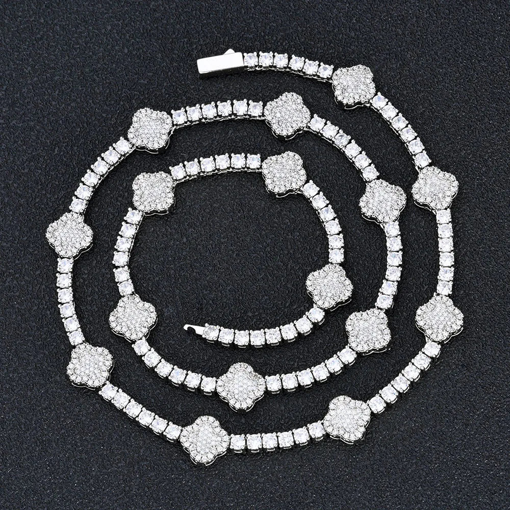 Women's Ny Fashion Jewelry Fine Tennis Chain, 18K Gold Plated Diamond Necklace