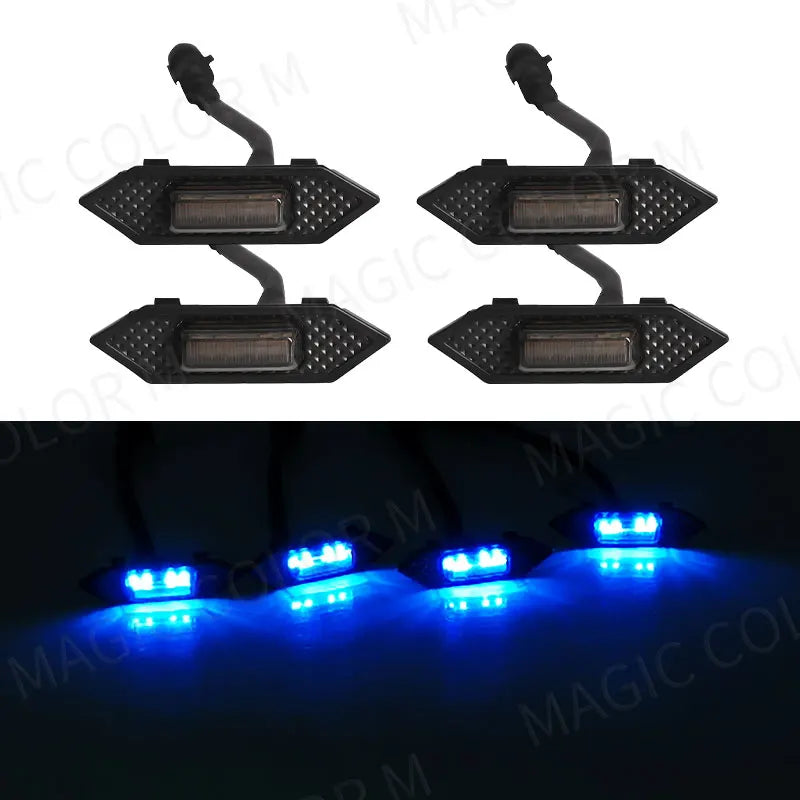 4PCS LED Grille Lights For Toyota RAV4 2019 2020 2021 2022 Front Grid Warning DRL Daytime Running Lamp Daylights Car Accessories
