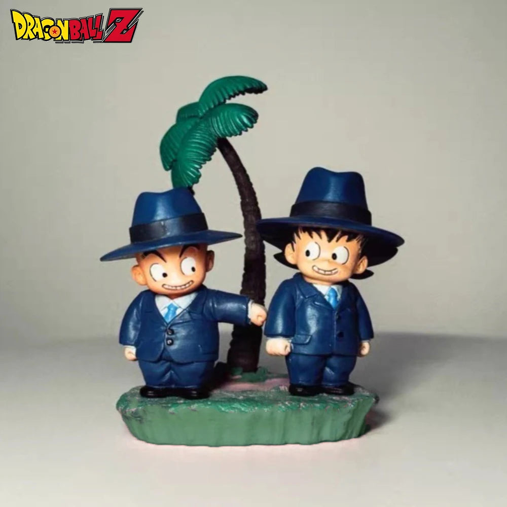 7cm/2.76in Anime Dragon Ball Figure Krillin and Goku Action Figures PVC Statue