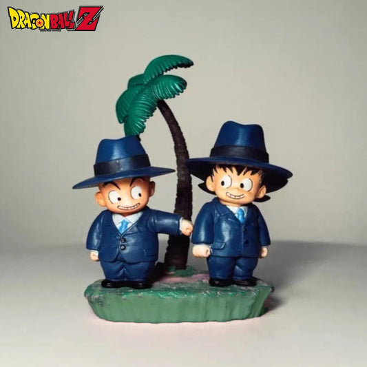 7cm/2.76in Anime Dragon Ball Figure Krillin and Goku Action Figures PVC Statue